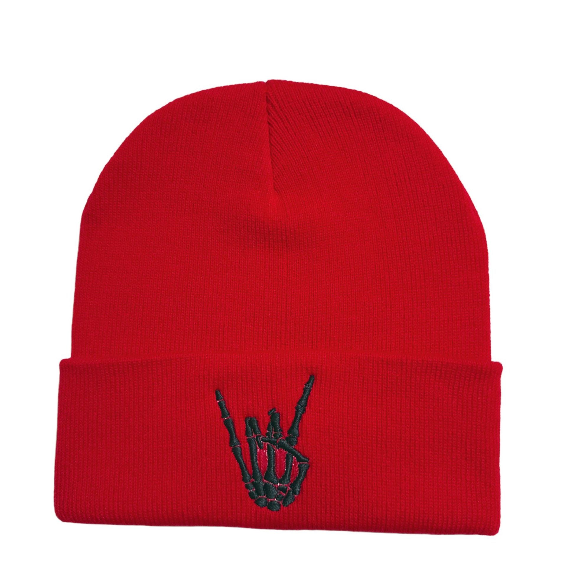 Wholesale  skull finger knitted hat winter warm hat